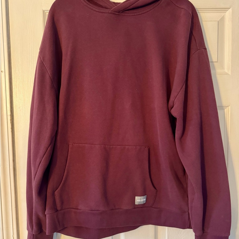 Men's Burgundy Hollister Hoodie